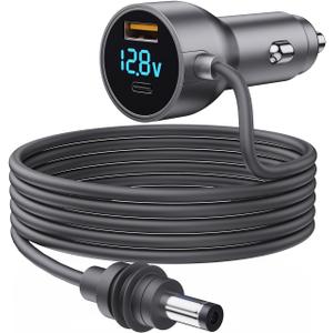 Starlink Mini Cable,Starlink Mini Accessories Car Charger, 3-in-1 DC Power Cable with 12V-48V Cigarette Lighter Adapter,PD 30W + USB-A 30W + DC 72W Car Power Supply for Trucks, RVs, Boats(10Ft)