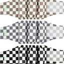 wegreeco Washable Male Dog Belly Band (Stylish Pattern)- Pack of 3 - Washable Male Dog Belly Wrap, Dog Diapers Male (Black, Grey, Dark Coffee Checkerboard, Large)