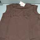 KIRUNDO Summer Dresses for Women 2026 Cap Sleeve Tshirt Dress Spring Mini Shift Sundress Loose Beach Outfits with Pockets(Brown, Large)