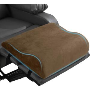 HOMBYS Extra Large Recliner Leg Pillow, Foam Foot Rest Cushion Wave Shape Recliner Footrest Extender, Multi-Purpose Back & Lumbar Support Pillow for Bed, Sofa Couch, Coffee Color