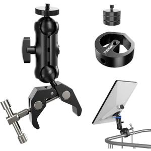 STARWARE Starlink Mini Mount - Aluminum RV Pole Mount with Tripod Adapter, Old Versions Original Pipe Adapter Compatibility, Adjustable Car ClampMount for RV, Yacht, Roofs, and Rods