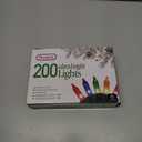 PREXTEX Multi Colored Christmas Tree Light String - Twinkle 200 Lights Mixed Color with Green Wire - 40 ft Outdoor Mardi Gras Lights for Holiday and Indoor Decorations