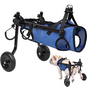 Adjustable Small Dog Wheelchair - Mobility Aid for Disabled Pets,Small Dog Wheelchair for Back Legsï¼Œ Leg Brace & Hip Support (Small)