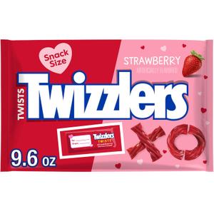 TWIZZLERS Twists Strawberry Flavored Candy, Valentine's, 9.6 oz Bag, BB 12/2026