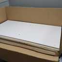 3 in 1 Wooden 45.3"L x 23"W Kids Art & Craft Table and 2 Chairs Set, Magnetic Double-Sided BlackBoard & WhiteBoard and Paper Roll Rack, Toddler Activity Center and Station for Drawing(White)-SK