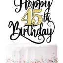 happy 45th birthday cake topper,45 birthday party cake decorations