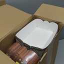 Hoolerry 200 Pcs Western Party Decorations 1LB Cowboy Paper Food Trays Saloon Western Wild West Food Boats Disposable Serving for Birthday Picnic BBQ Memorial Day Father's Day July 4th Party Supplies