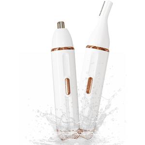 BLIBEE Nose Hair Trimmer for Women - 2-in-1 Painless Eyebrow & Facial Hair Trimmer for Women and Men, USB Rechargeable, Waterproof & Easy to Clean, Ear & Nose Groomer
