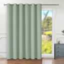BGment Sliding Door Curtain 84 Inch Length, Extra Wide Room Darkening Curtain for Living Room Thermal Insulated Privacy Noise Cancelling Room Divider Bedroom Curtain, 1 Panel, Frosty Green, 120 Wide