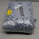 Yimobra Bathroom Rugs Non Slip Washable 36x24, Ultra Soft and Water Absorbent Bath Mats, Plush Fluffy Shower Mat Outside, Luxury Microfiber Thick Matts for Bathroom Floor/Tub, Denim Blue and White