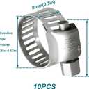 Fuel Line 5/16 Inch ID, Fuel Hose 10FT, J30R7 Fuel Line Hose NBR with 10 Clamps.