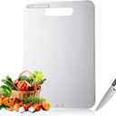 304 Stainless Steel Cutting Board - Double Sided Metal Chopping Board for Kitchen, Dishwasher Safe, Small, 13.0x9.2in