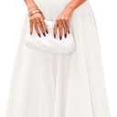 PRETTYGARDEN Spring Casual Dresses for Women 2026 Summer Business Work Midi Sleeveless A Line Pleated Cocktail Dress (White, M)