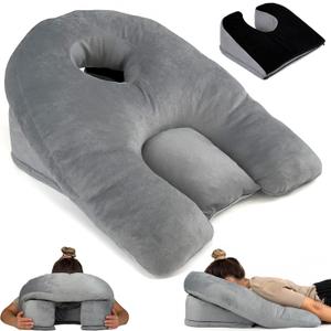 Adjustable Face Down Pillow After Eye Surgery - Home Massage Pillow Face Down for Bed & Face Down Pillow for Sleeping - BBL Pillow After Surgery for Sleeping - Adjustable Firmness & Height (Gray) Adjustable Face Down Pillow After Eye Surgery - Home Massage Pillow Face Down for Bed & Face Down Pillow for Sleeping - BBL Pillow After Surgery for Sleeping - Adjustable Firmness & Height (Gray)