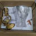 Gold Wall Sconce 1-Light Hardwired Wall Mount Modern Farmhouse Vanity Light Fixtures with 6 Inch Clear Glass Shade, Wall Lights for Bathroom, Bedroom, Living Room, Mirror, Kitchen, Lighting Lamp