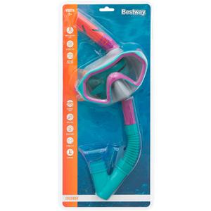 Bestway Snorkel Mask | Swimming Goggles for Kids, No Leaking, UV Protection and Adjustable Strap, Crusader