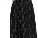 RWJ Women's Plus Size Wedding Guest Dress 2026 Floral Lace Wrap V Neck Sleeveless Formal Cocktail Party Maxi Dresses (Black), L