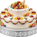 Wenqik 20 Inch Cake Stand Round Metal Cupcake