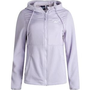 Reebok Womens Fleece Jacket - Lightweight Super Soft Polar Fleece Lined Outerwear - Zip Up Hooded Winter Jackets for Women, large
