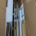 Chrome Straight Spring Loaded Mud Flap Hanger for Semi Trucks 2-1/2" Bolt Spacing 30" Length with Reflective Strip Sticker,2pcs
