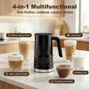 Milk Frother, 4 in 1 Electric Milk Steamer, 11.8oz/350m Automatic Warm and Cold Foam Maker for Coffee, Latte, Cappuccino, Hot Chocolate, Dishwasher Safe