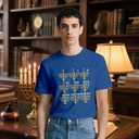 Mens Hanukkah Shirt Menorah T-Shirt Jewish Chanukah Tee Tops (S)