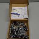 Ravinte 30 Pack Matte Black Kitchen Cabinet Knobs 1-1/4 Inch Round Drawer Pulls Flat Black Stainless Steel Drawer Handles Door Hardware for Dresser Cabinets