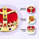 Funny Party Hats Kings Crown - Royal King's Crown and Scepter - Costume Hats - Dress Up Set