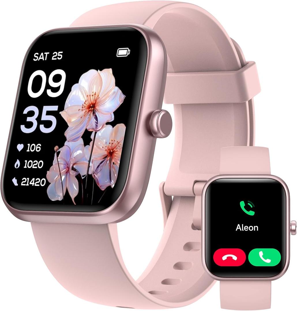 Smart Watch for Men Women with Bluetooth Call,Alexa Built-in Smartwatch,1.83"DIY Dial Fitness Watch with Sleep Heart Rate SpO2 Monitor,100+ Sport Mode,IP68 Waterproof Watch Compatible with Android iOS