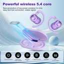 AI Translation Earbuds, Translation Earbuds Real Time, 144 Accents Real-Time Translation, Two-Way Translator Device with APP for iOS for Android, Suitable for Travel Learning (Purple)