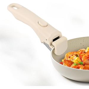 Universal Pan Handle Removable Detachable Handle Pots and Pans Handle Replacement Fits All Cookware Durable (White)