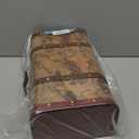 ELLDOO Vintage Wooden Storage Chest, Portable Decorative Luggage Suitcase, Treasure Chest Box with Map Pattern, Pirate Keepsakes Box for Gifts, Chest Storage Box for Decor Storage Travel