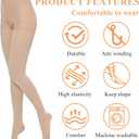 Compression Tights 20-30 mmHg for Women | Closed-Toe Compression Pantyhose Graduated Support Hose for Varicose Veins (X-Large, Beige)