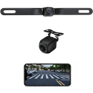 5G WiFi Wireless Backup Camera AHD 1080P License Plate Camera for iPhone iPad Android Smart Phones Clear Night Vision IP68 Waterproof Rear/Front View Reverse Camera for Sedans SUV MPV Van Pickup