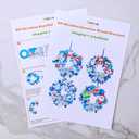 Winlyn 12 Sets Winter Crafts DIY Christmas Snowflake Wreath Ornaments Decorations Art Sets Snowman Santa Foam Stickers for Kids Classroom Activities