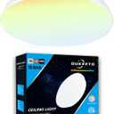 LED Flush Mount Ceiling Light - 15 Inch Ceiling Light Fixtures 3000/4000/5000K Adjustable, 25W (200W Equivalent), 2200LM, Dimmable Light Fixture for Bedroom, Kitchen, Bathroom, Energy Star, ETL