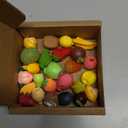 Fruits Mini Resin Figures 30 PCS Pineapple Lemon Strawberry Peach Resin Little Small Figures Garden Play Kitchen Game Party Accessories Artificial Fruits Decor