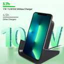 Wireless Charger YUWISS Wireless Charging Stand Cordless Charger 10/7.5/5W Compatible with iPhone 14 13 12/12 /11Pro Max/XR/XS Max/XS/X/8/8Plus Galaxy S22/S21/S9/S9+/S8/S8+ Note