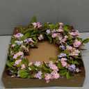 22" Spring Wreath for Front Door Lush Summer Floral Pink Cherry Blossom Purple Lilac Grapevine Base Artificial Wreaths for Outdoor Indoor Easter Decor