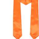 12 PCs Unisex Adult Plain Graduation Stole Bulk for High School and Bachelor 60''/72" Long (Orange)