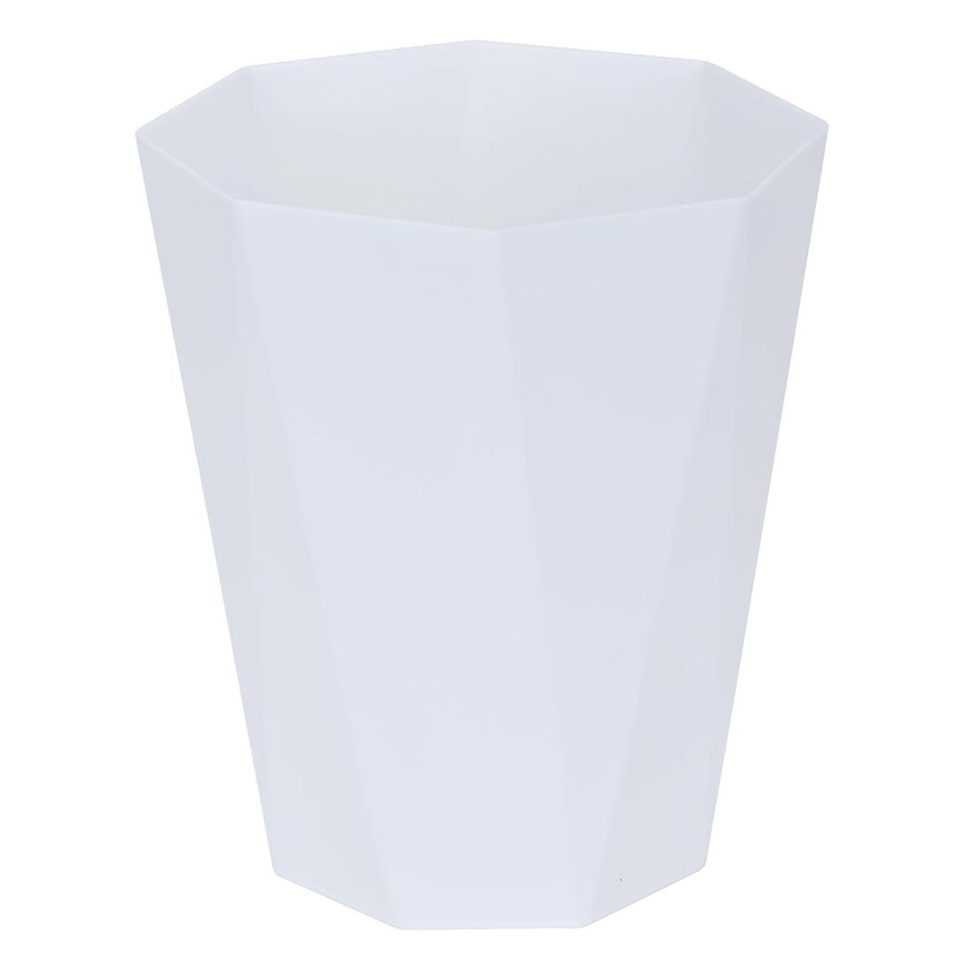 4 x ZXJ Small Trash Can - 1.8 Gallon - White - Waste Basket - Garbage Bin Bathroom,Kitchen,Office,Dormitory,Camping,Kids Room