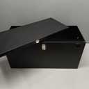 Stainless Steel Dual Battery Box, 12V Car/RV/Marine Battery Box, Black Batteries Relocation Kit for Trailer, Boat, Trolling Motor