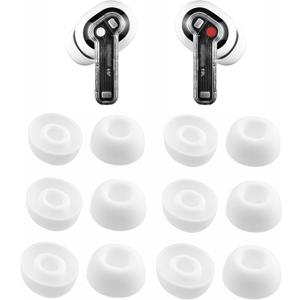 Silicone Ear Tips Replacement for Nothing Ear/Nothing Ear (a) Wireless Earbuds, 6 Pairs (S/M/L, White)