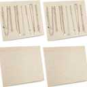 Juexica 4 Pack Necklace Display Stands for Selling with 17 Hooks 15" x 12" Velvet Jewelry Display Necklace Holder Organizer for Vendors Events Jewelry Pendants Home Stores Showcase Stands(Flaxen)