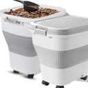 Nxizoli 35 Lbs Dog Food Storage Container 2PCS, Collapsible Dog Food Container with Scoop for Pet/Dog/Cat/Bird Food,Keep Dry Food Fresh,Easy to Move