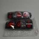 Boine Tail Light Compatible With 1999-2006 Chevy Silverado 1500 2500 3500 GMC Sierra 1500 2500 Driver and Passenger Side Rear Light Brake Lamps (OE Black Clear Lens)