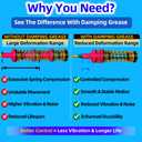 Damping Grease for Washing Machine Suspension Rods, 100g High Viscosity 35,000 CST with 16 Foam Inserts (Red & White) - DIY Fix for Shaking, Walking & Noisy Washers