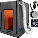 Resin 3D Printer Enclosure with Ventilation Filter, 12V Fan 5000RPM with Speed Control Fume Extraction, Dustproof Tent Constant Temperature Protective Cover for Ender 3 Pro/V2/Ender3 S1/ Neo (Grey)