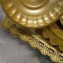 ZOOFOX 10 Pieces Cake Stands, Metal Cupcake Stand with Multiple Combination Styles, Dessert Plate Cake Serving Tray Fruit Candy Display Tower for Wedding, Birthday, Baby Shower, Tea Party (Gold)