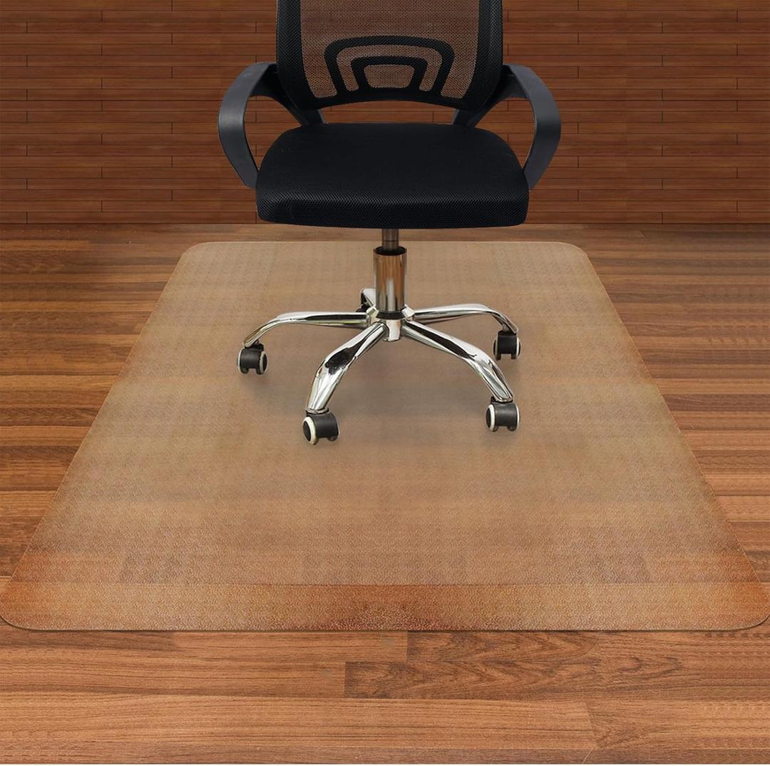 AiBOB Chair Mat for Hardwood Floor, 36 X 48 inches Desk Chair Mat for Wood and Tile Floors, Protection Mats for Office and Home, Easy Glide for Chairs (Clear)